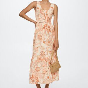 Mango Printed Cotton Dress